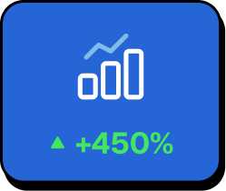 +450% growth indicator